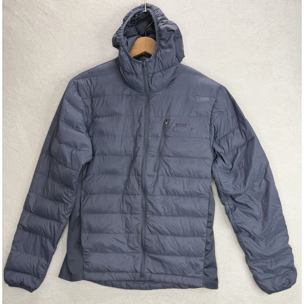 Eddie‎ Bauer Men's Size Small Down 550 Full Zip Jacket Hooded Lightwieght